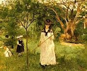 Berthe Morisot Chasing Butterflies oil painting